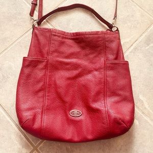 Coach Chicago Gallery Hobo bag in red pebblebrook leather
